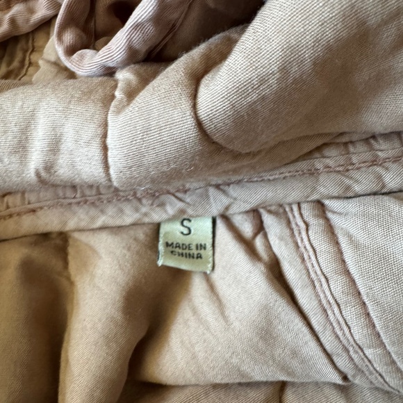 Blank NYC Light Brown Quilted Bomber Jacket with Hood - Picture 6 of 7